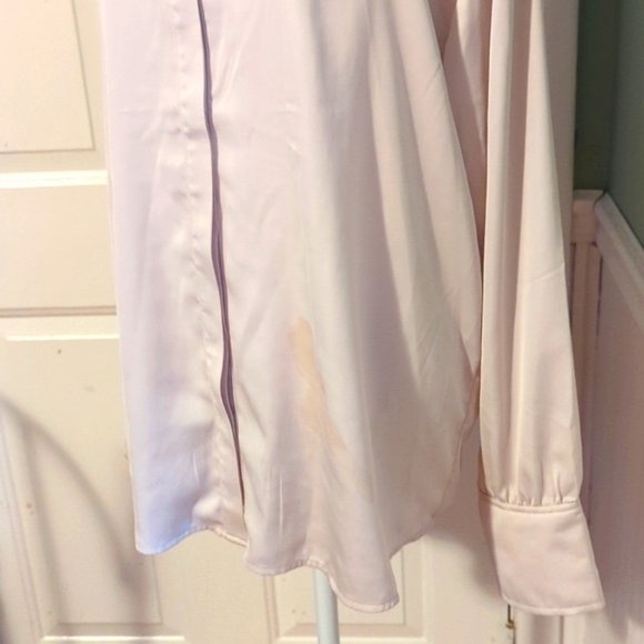 Nwt Prologue long sleeve blouse Collared hidden buttons women's large - Picture 3 of 14